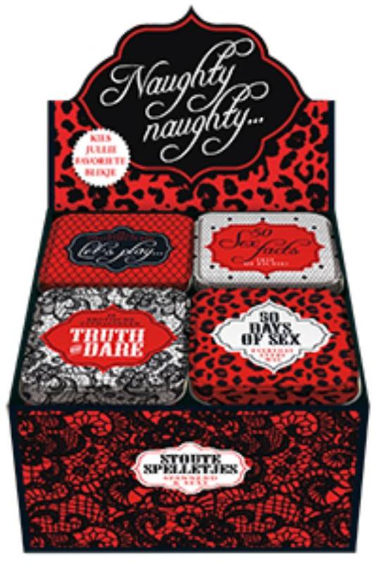 Omslag van Display spelletjesblikjes Naughty Naughty 4Tx3E