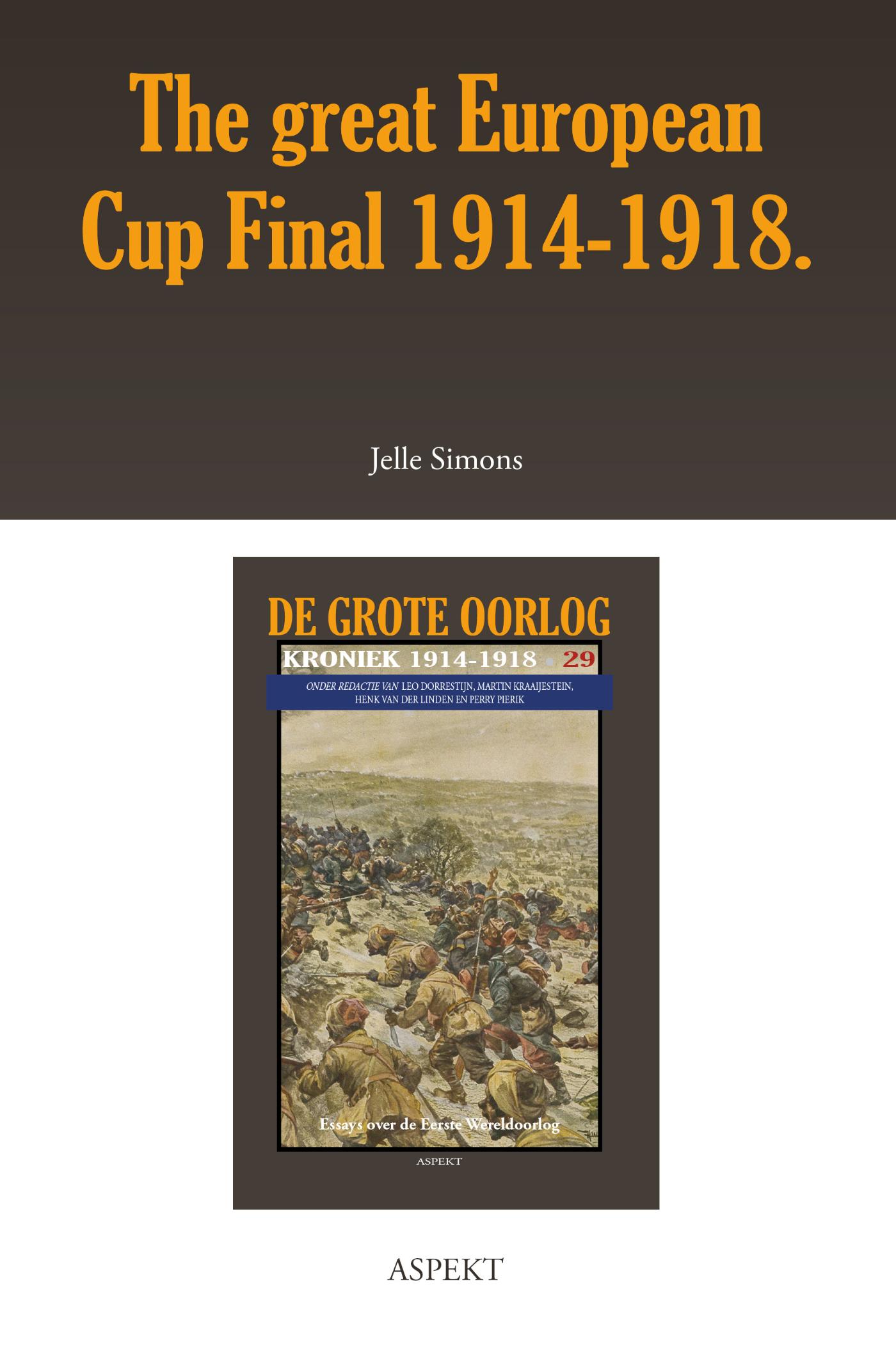 Omslag van The great European Cup Final 1914-1918.