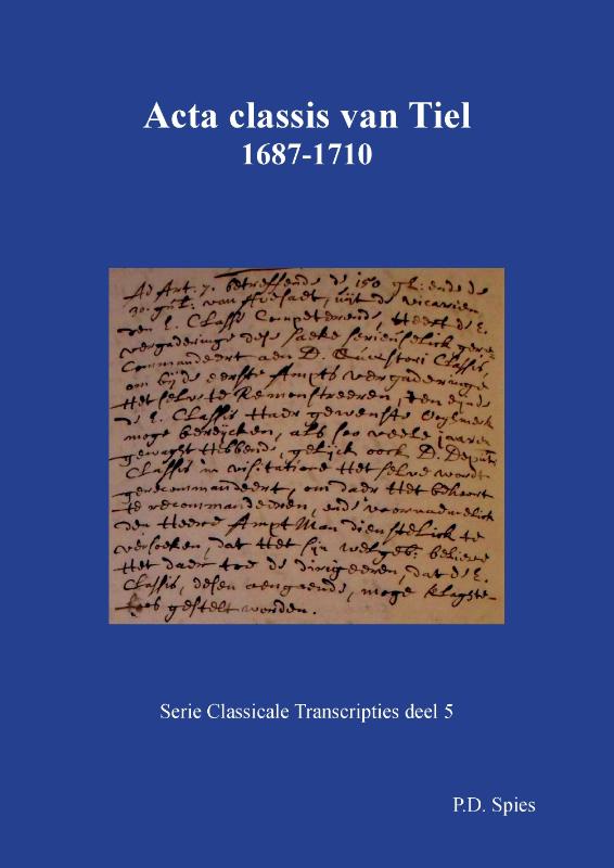 Omslag van Acta classis van Tiel 1687-1710