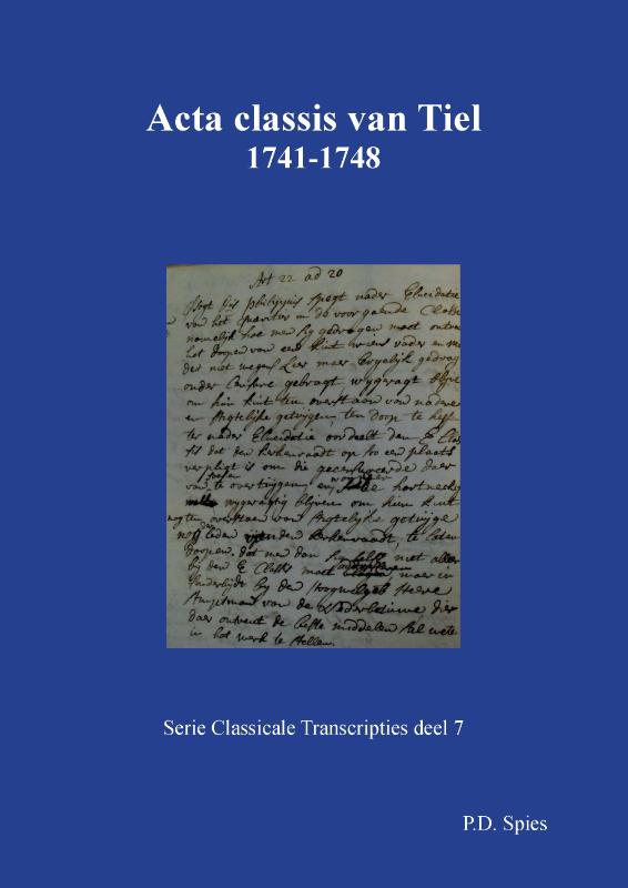 Omslag van Acta classis van Tiel 1731-1748