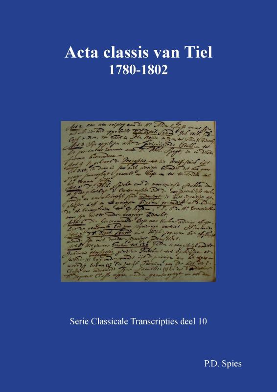Omslag van Acta classis van Tiel 1780-1802