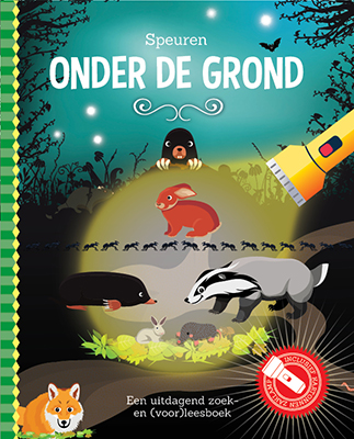 Omslag van Speuren onder de grond + kartonnen zaklamp