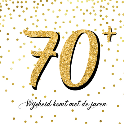 Omslag van 70+, wijsheid komt met de jaren