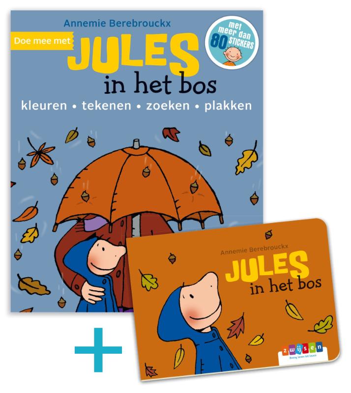 Omslag van promobundel Doe mee met Jules in het bos + kartonboekje Jules in het bos