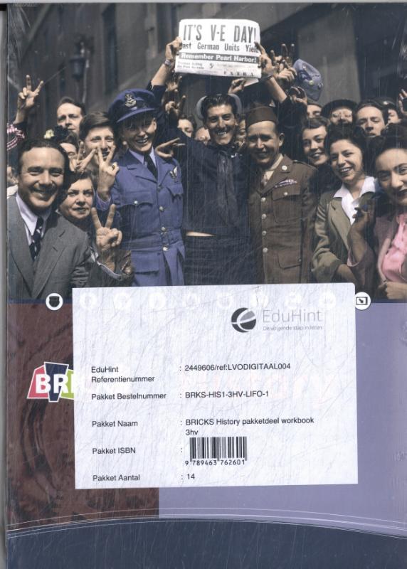 Omslag van BRICKS History 3hv, 1-jarige afname (digitaal + workbook)