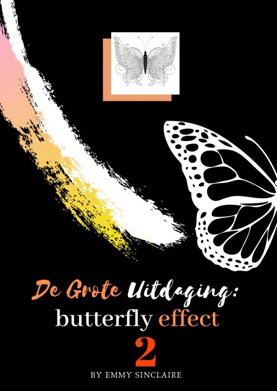 Omslag van Volwassenen kleurboek De Grote Uitdaging : Butterfly Effect 2