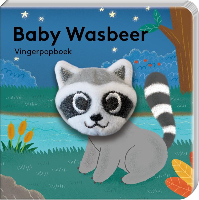 Omslag van Vingerpopboekje Baby wasbeer