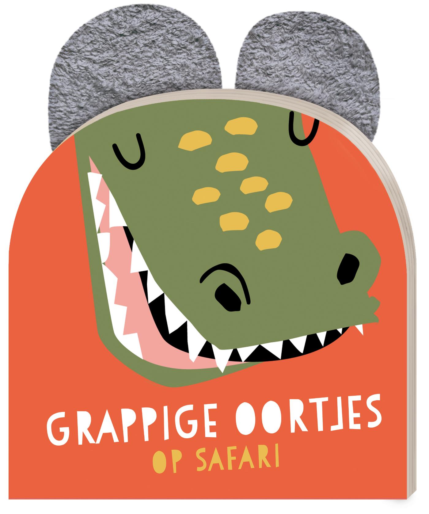 Omslag van Grappige oortjes - Op safari - krokodil