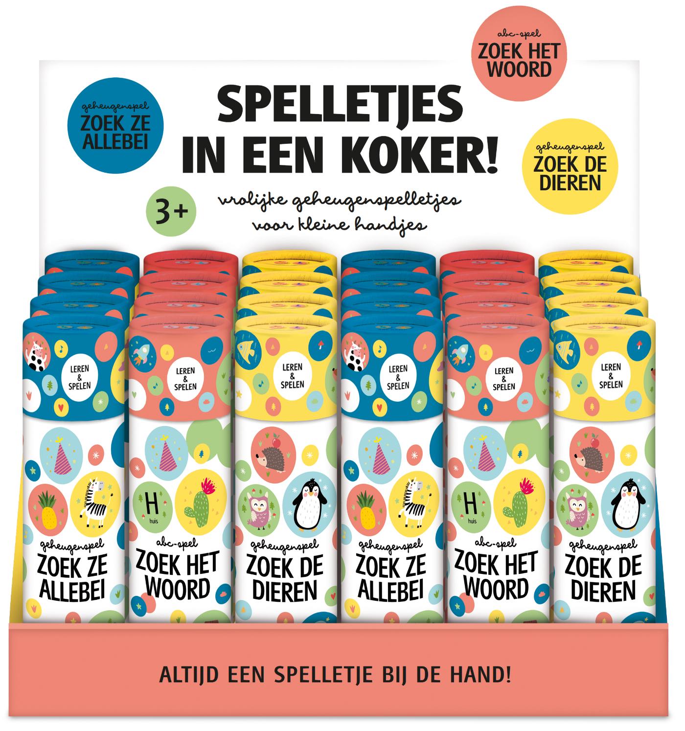 Omslag van Display Spelletjes in kokers - 3 x 8 ex.