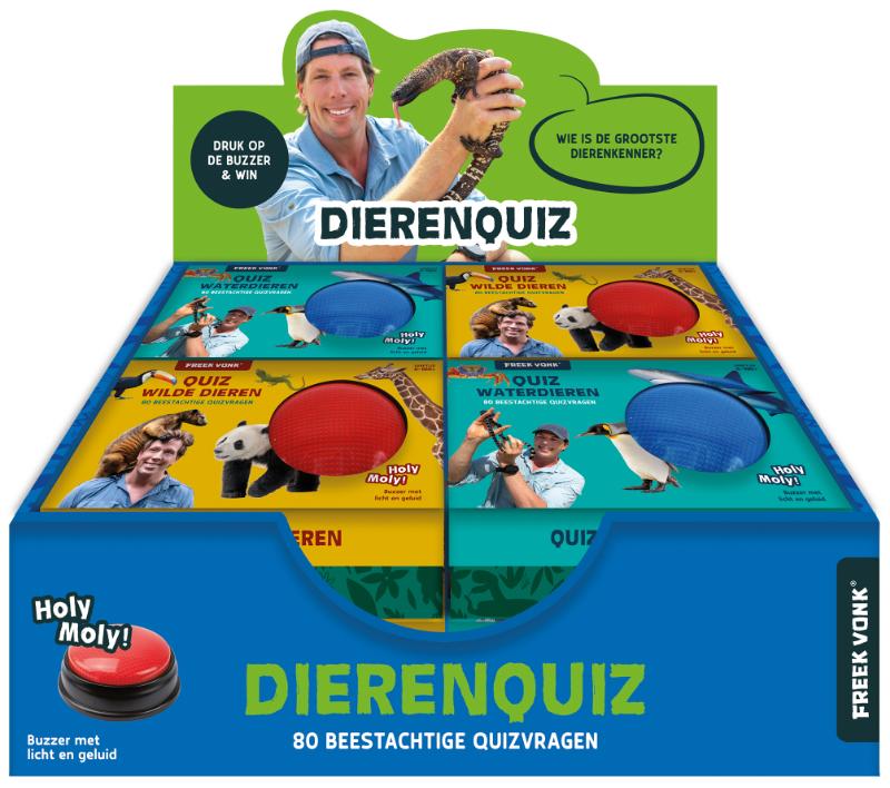 Omslag van Display Freek Vonk Dierenquizspel met buzzer - 2 x 4 ex.