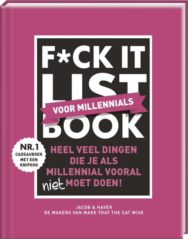 Omslag van F*ck it list book - Voor millennials