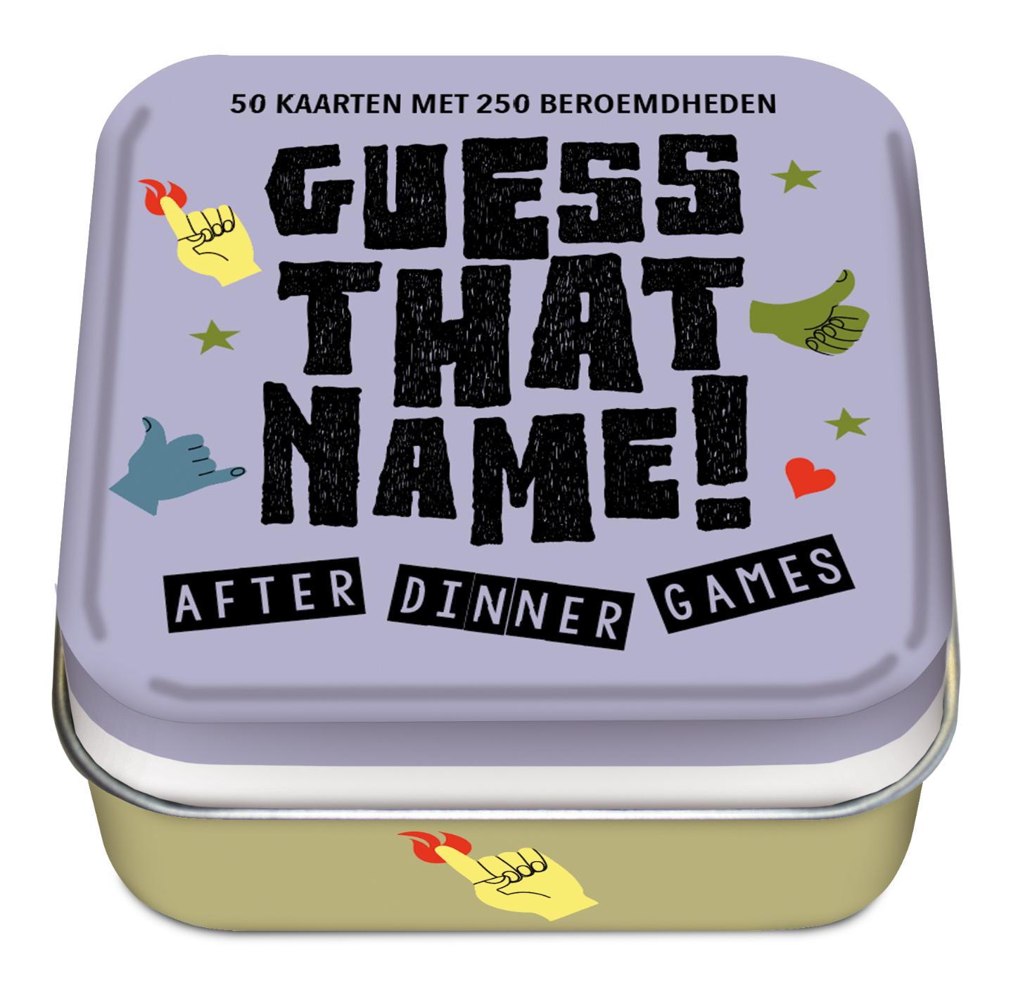 Omslag van After dinner game - Guess that name