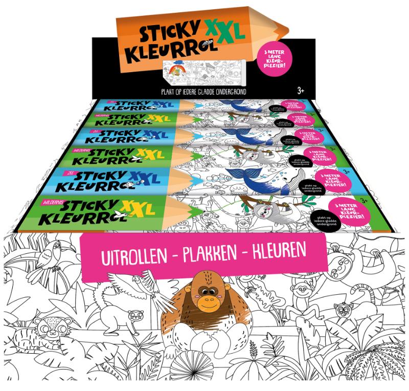 Omslag van Display Sticky kleurrollen XXL - 2 x 6 ex.