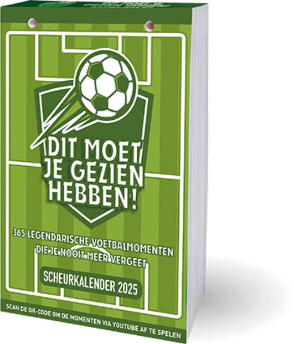 Omslag van 365 onvergetelijke voetbalmomenten scheurkalender - 2025