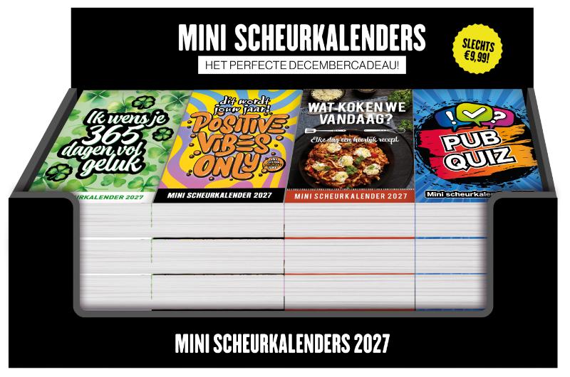 Omslag van Display mini scheurkalenders 4 x 4 ex. - 2027