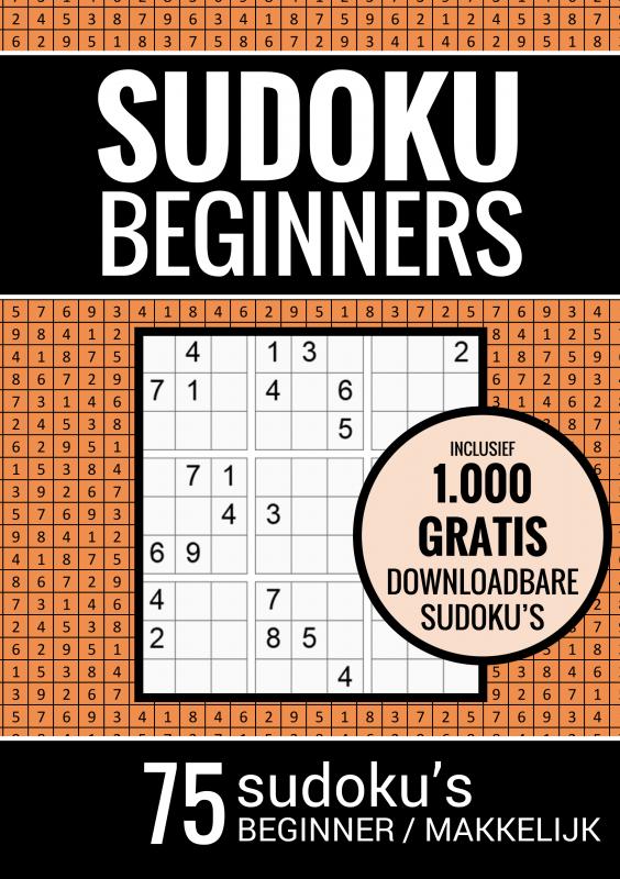 Omslag van Sudoku Makkelijk - Puzzelboek voor Beginners: 75 Makkelijke Sudoku Puzzels voor Volwassenen en Ouderen
