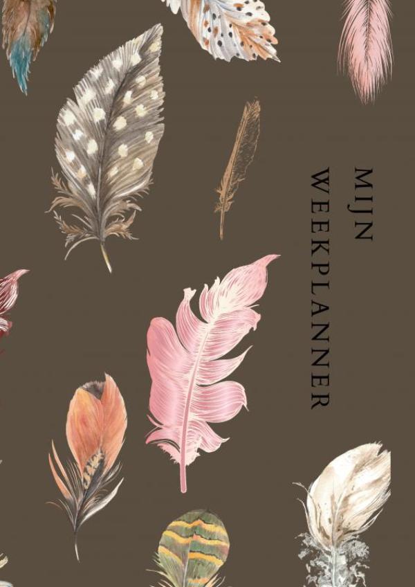 Omslag van Weekplanner - werkplanner - A4 - boho - bruin - ongedateerd - agenda - dagplanner