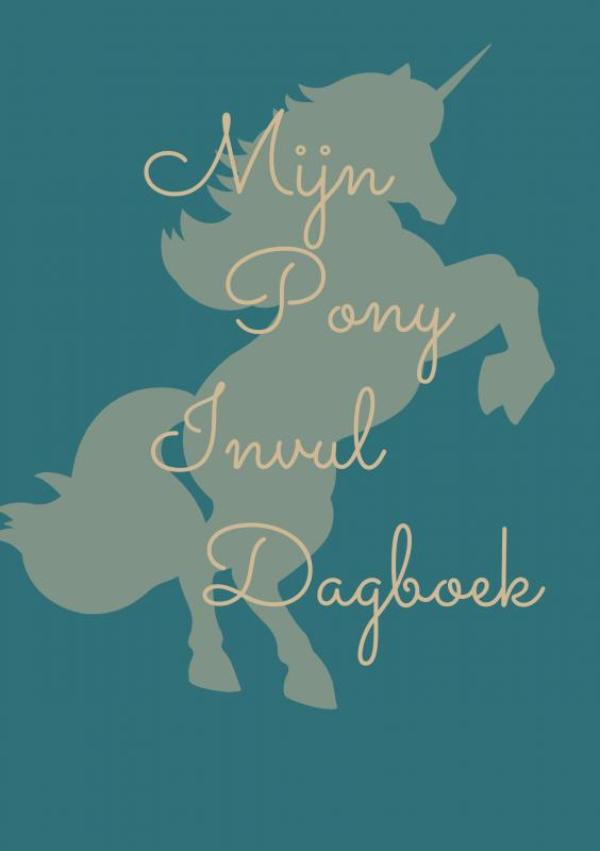 Omslag van Mijn pony invul dagboek groen
