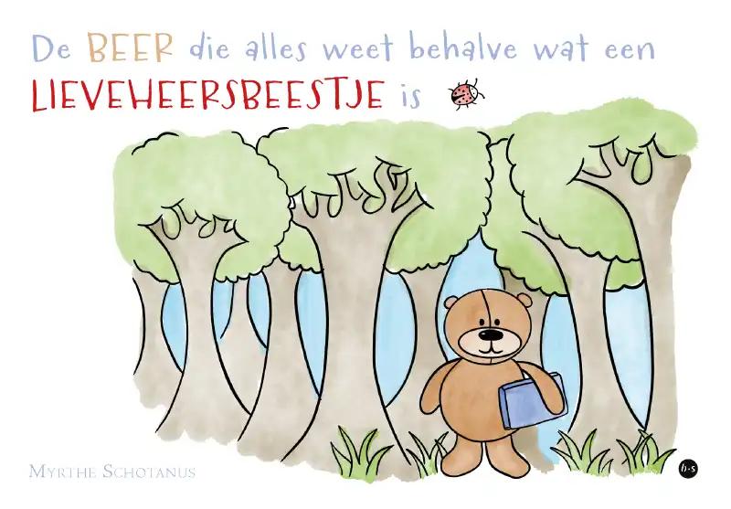 Omslag van De beer die alles weet behalve wat een lieveheersbeestje is