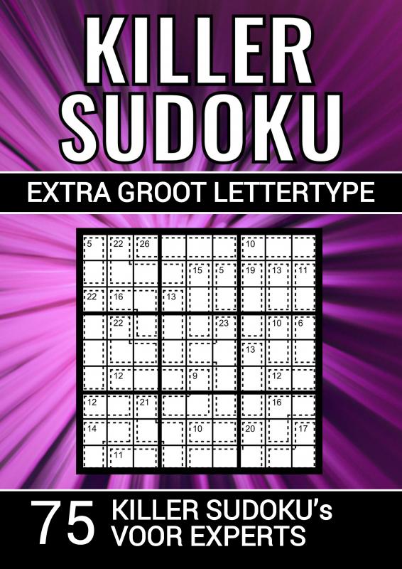 Omslag van Killer Sudoku - Extra Groot Lettertype - 75 Puzzels voor Experts