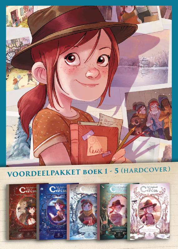 Omslag van Het dagboek van Cerise: VOORDEELPAKKET 01 tm 05 (hardcover)