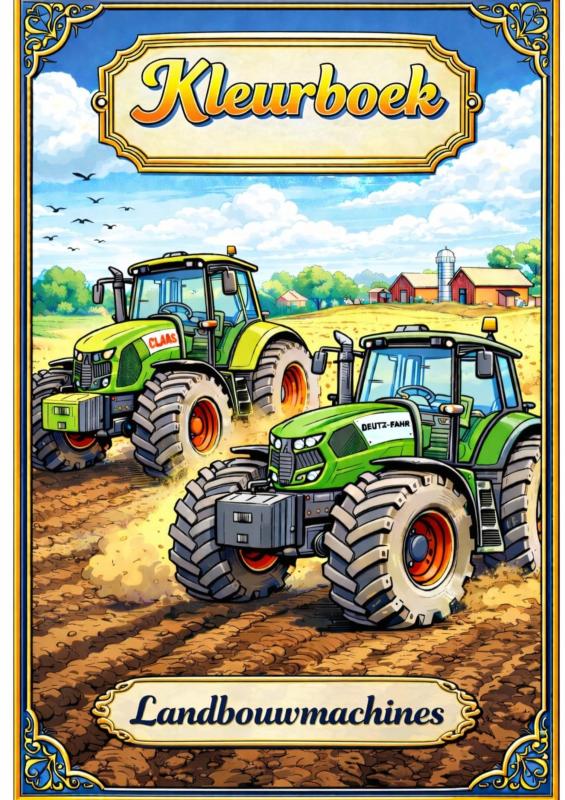 Omslag van Kleurboek, Landbouwmachines