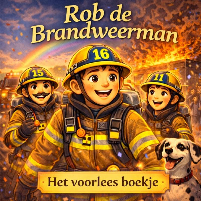 Omslag van Het voorlees boekje, Rob de brandweerman