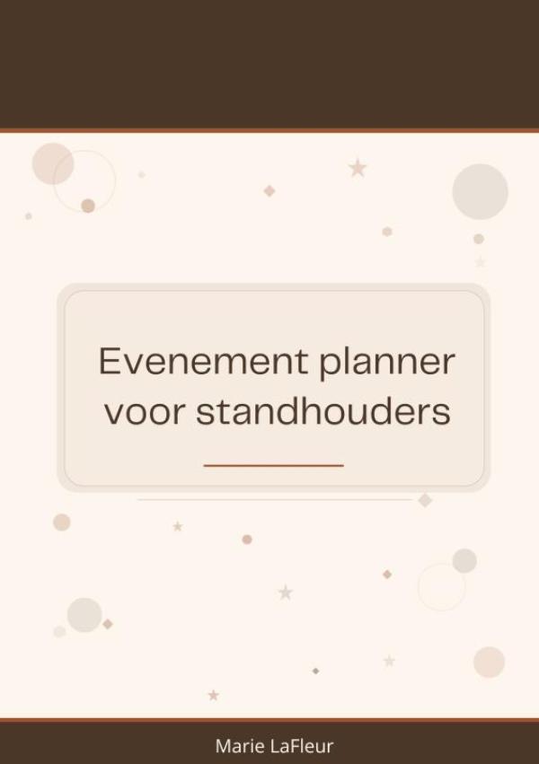Omslag van Evenementplanner voor standhouders