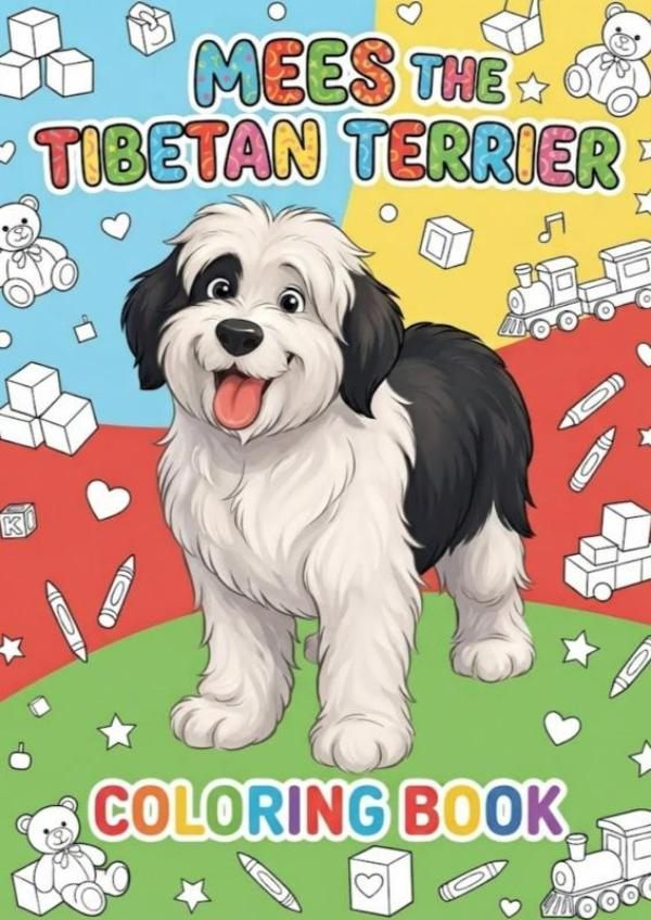 Omslag van Mees the Tibetan Terrier Coloring Book