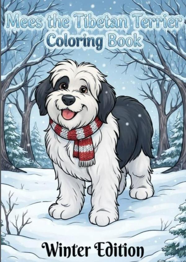 Omslag van Mees the Tibetan Terrier Coloring Book