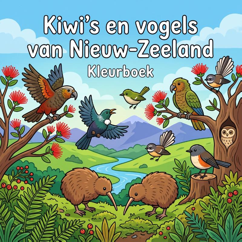 Omslag van Kiwi's en vogels van Nieuw-Zeeland