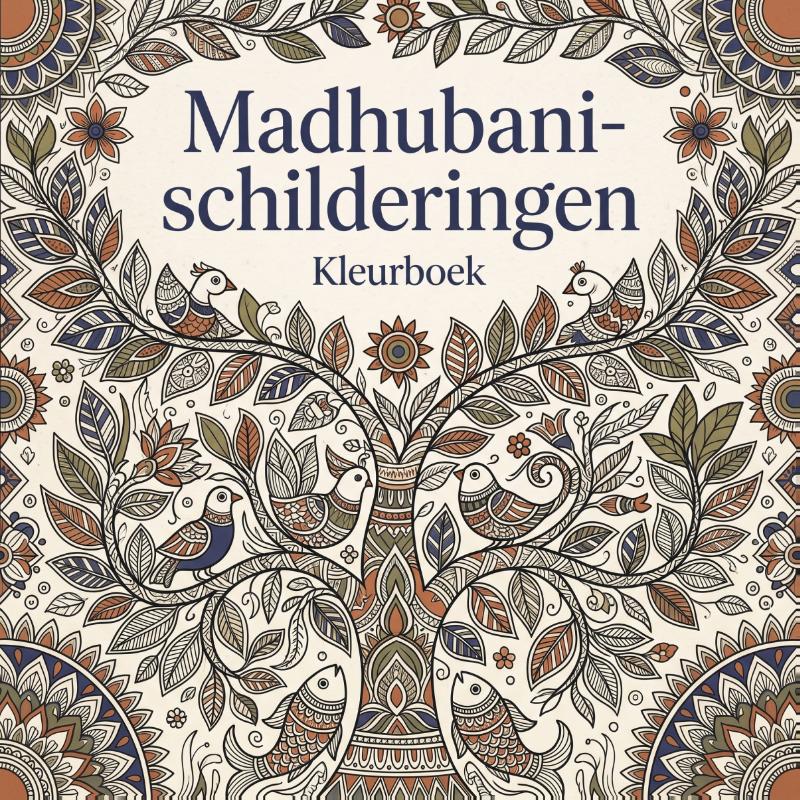 Omslag van Madhubani-schilderingen