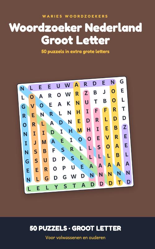Omslag van Woordzoeker Nederland Groot Letter