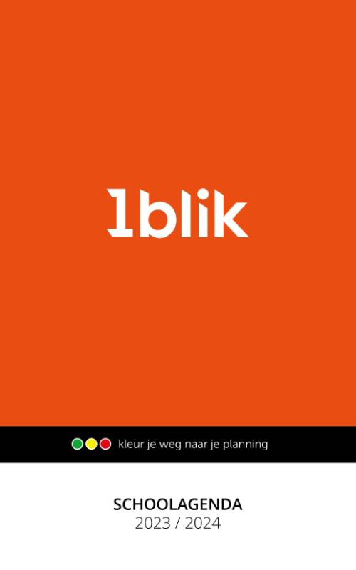 Omslag van 1blik schoolagenda 2023-2024