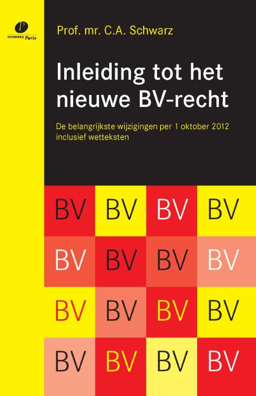 Omslag van Inleiding tot het nieuwe bv-recht
