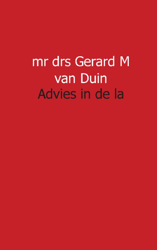 Omslag van Advies in de la