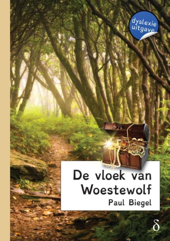 Omslag van De vloek van Woestewolf - dyslexie uitgave