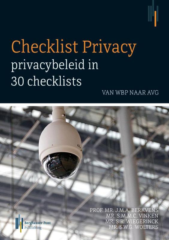 Omslag van Checklist privacy: privacybeleid in 30 checklists