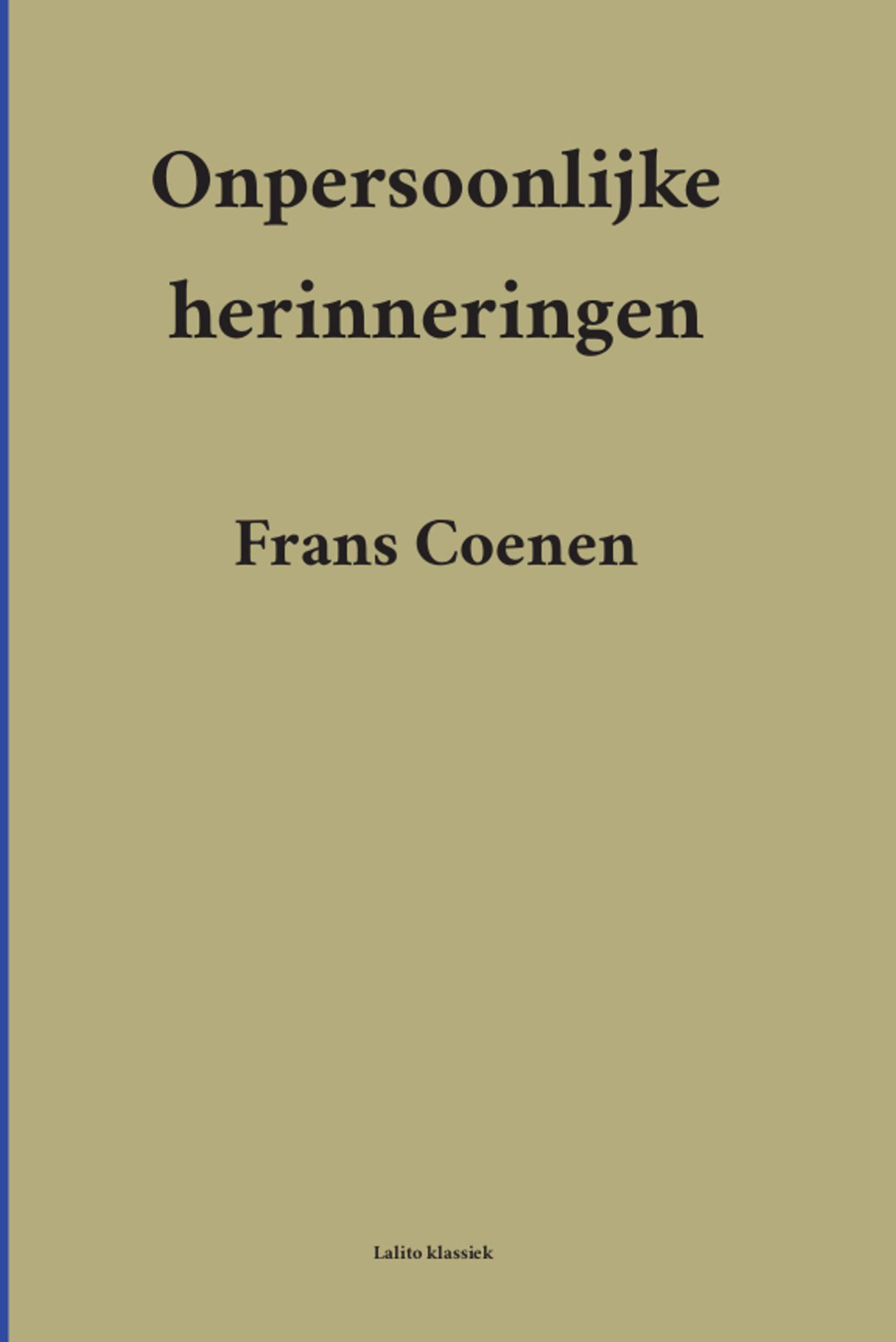 Omslag van Onpersoonlijke herinneringen