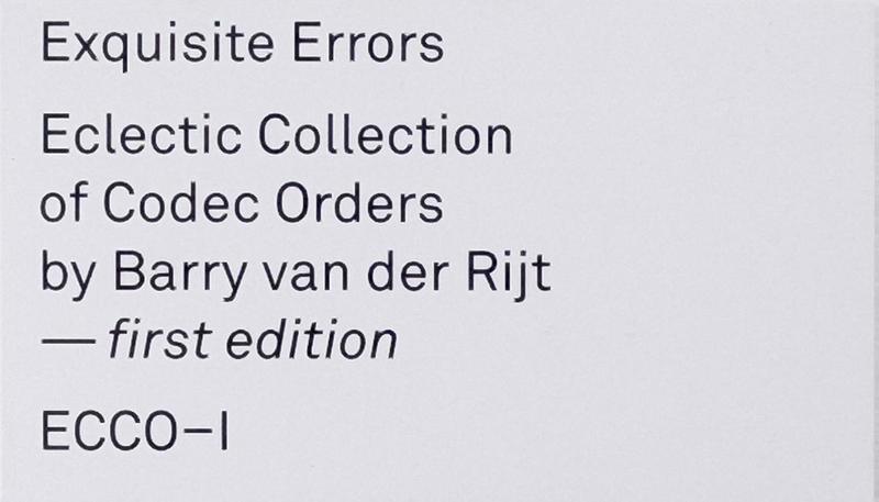 Omslag van Exquisite Errors: ECCO-I