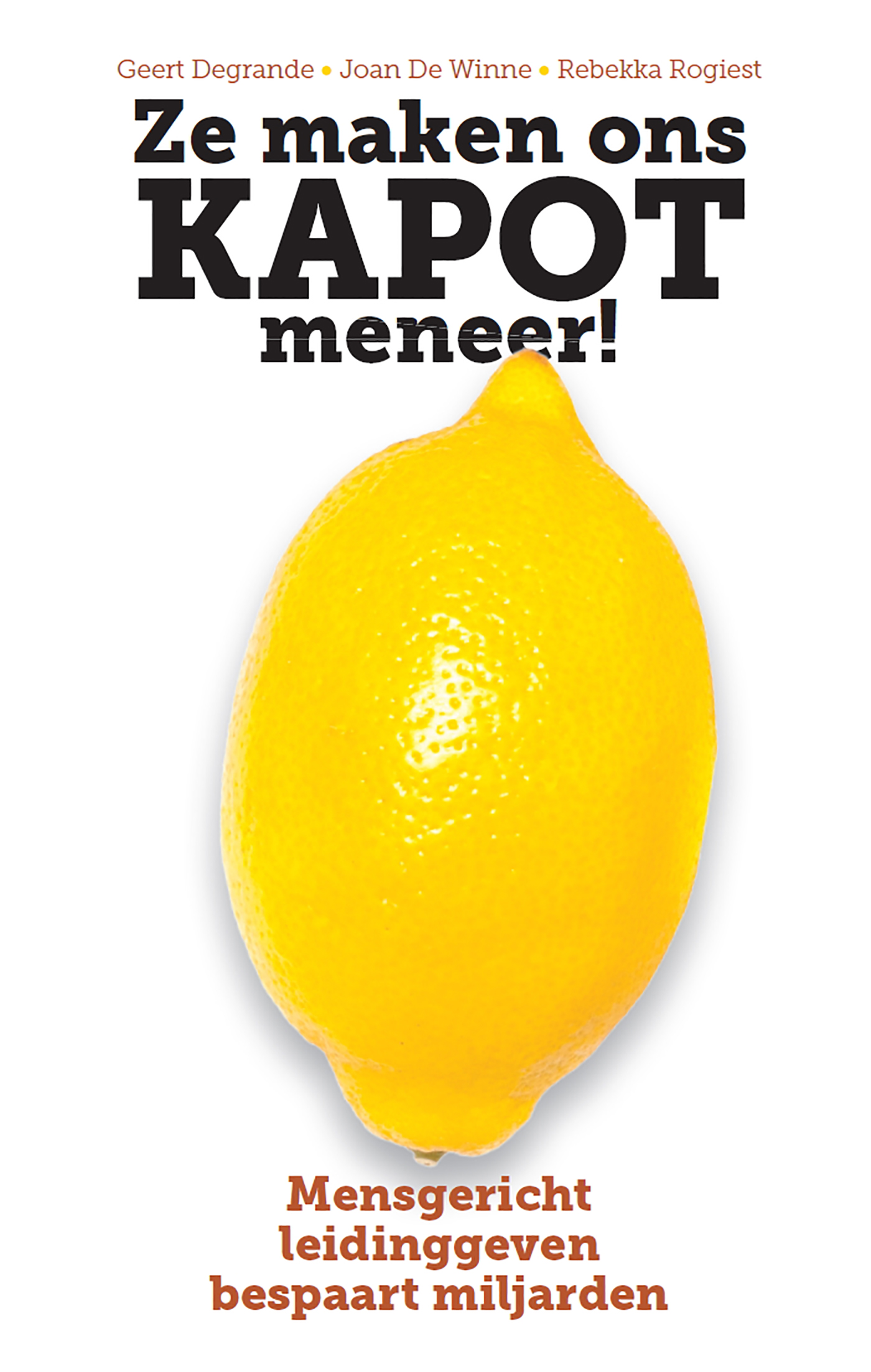 Omslag van Ze maken ons kapot, meneer!
