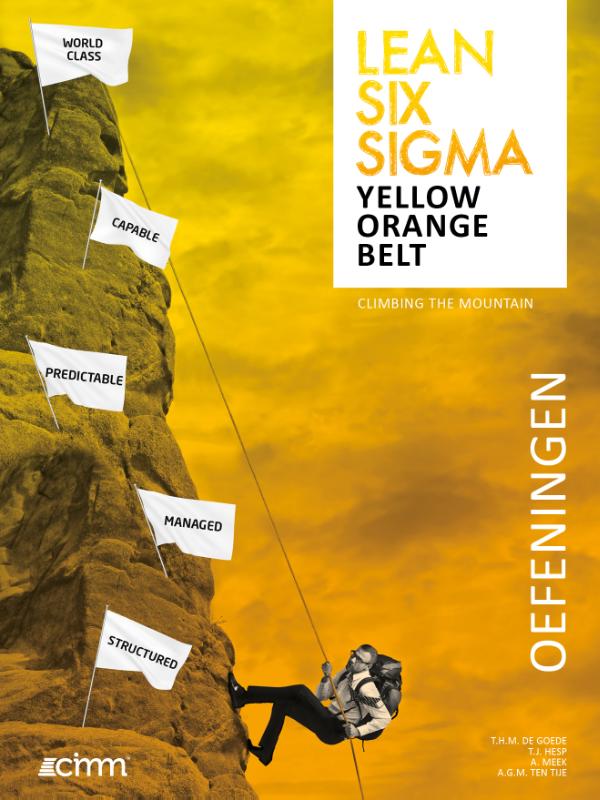 Omslag van Lean six sigma oefenboek voor Yellow Belt & Orange Belt