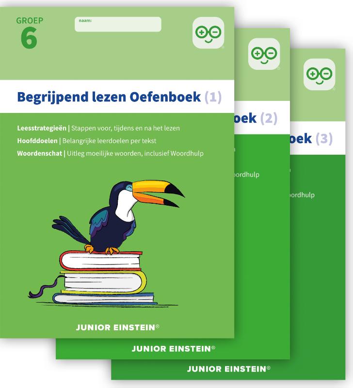 Omslag van Begrijpen lezen opgaven- en antwoordenboek,Verschillende type teksten en bijbehorende doelen.