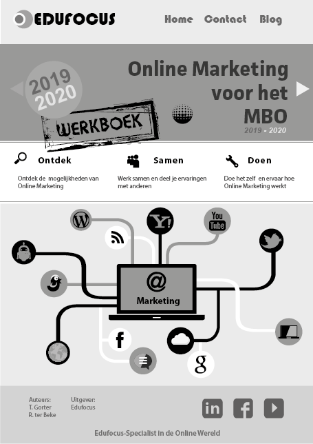 Omslag van Werkboek Online Marketing voor het MBO 2019-2020