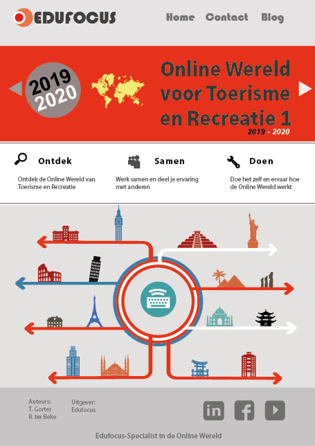 Omslag van Online Wereld voor Toerisme en Recreatie 1 2019-2020