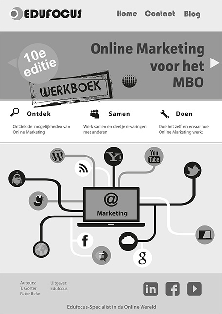 Omslag van Werkboek Online Marketing voor het MBO