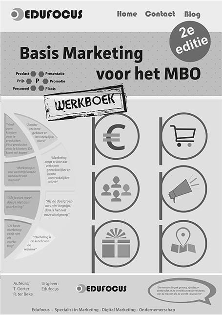 Omslag van Werkboek Basis Marketing voor het MBO