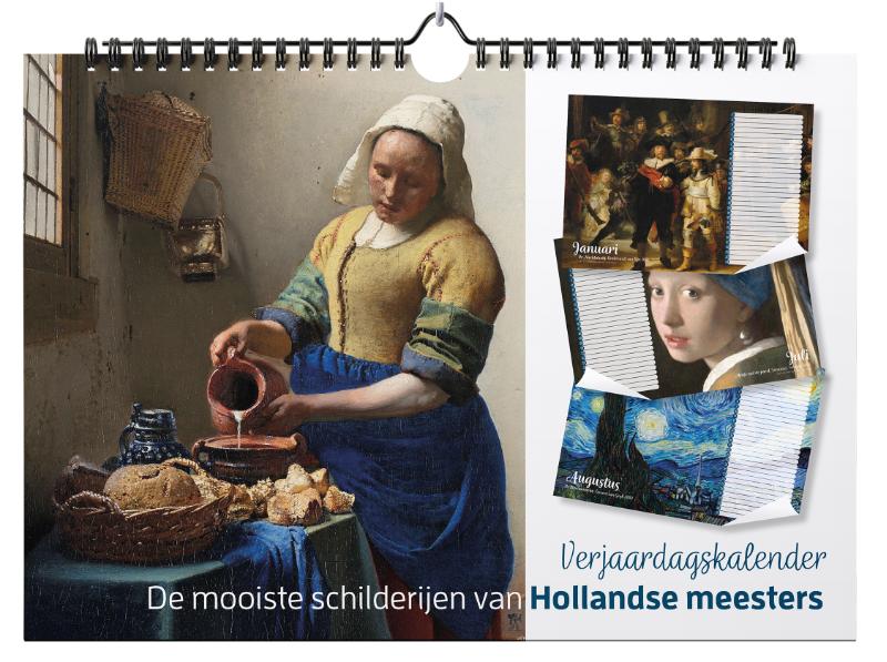 Omslag van Verjaardagskalender De mooiste schilderijen van Hollandse meesters