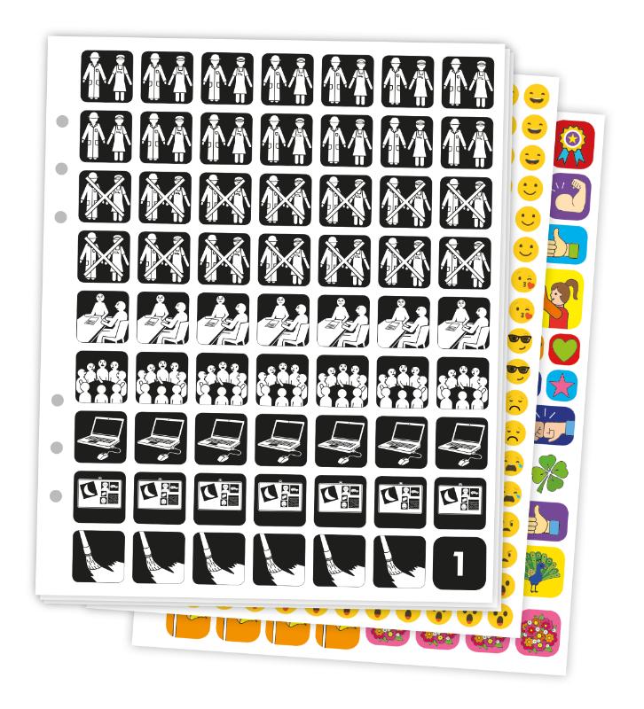 Omslag van Pictogenda Stickervellen met pictogrammen 2020