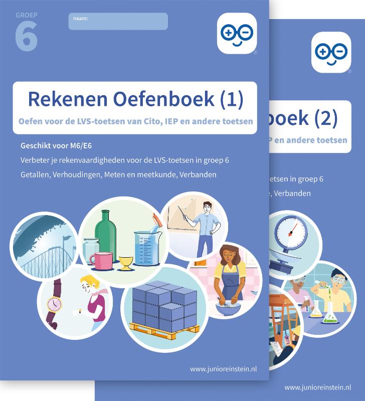Omslag van Rekenen Oefenboeken Compleet deel 1 en 2 groep 6